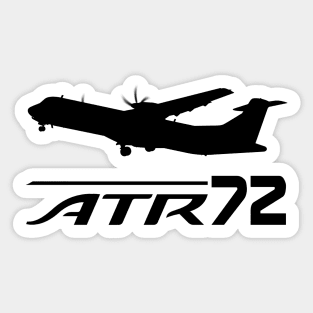 ATR 72 Silhouette Print (Black) Sticker